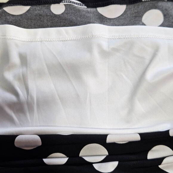 Allison Daley Petite Sleeveless Black Polka Dot Blouse - Picture 4 of 5